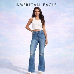 American Eagle 90s Bootcut Women’s High Rise Flare Denim Jeans Size 28x32 Y2K